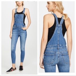 NWT DL1961 Florence Burrow Mid-Rise Skinny Overalls Jeans Size 30